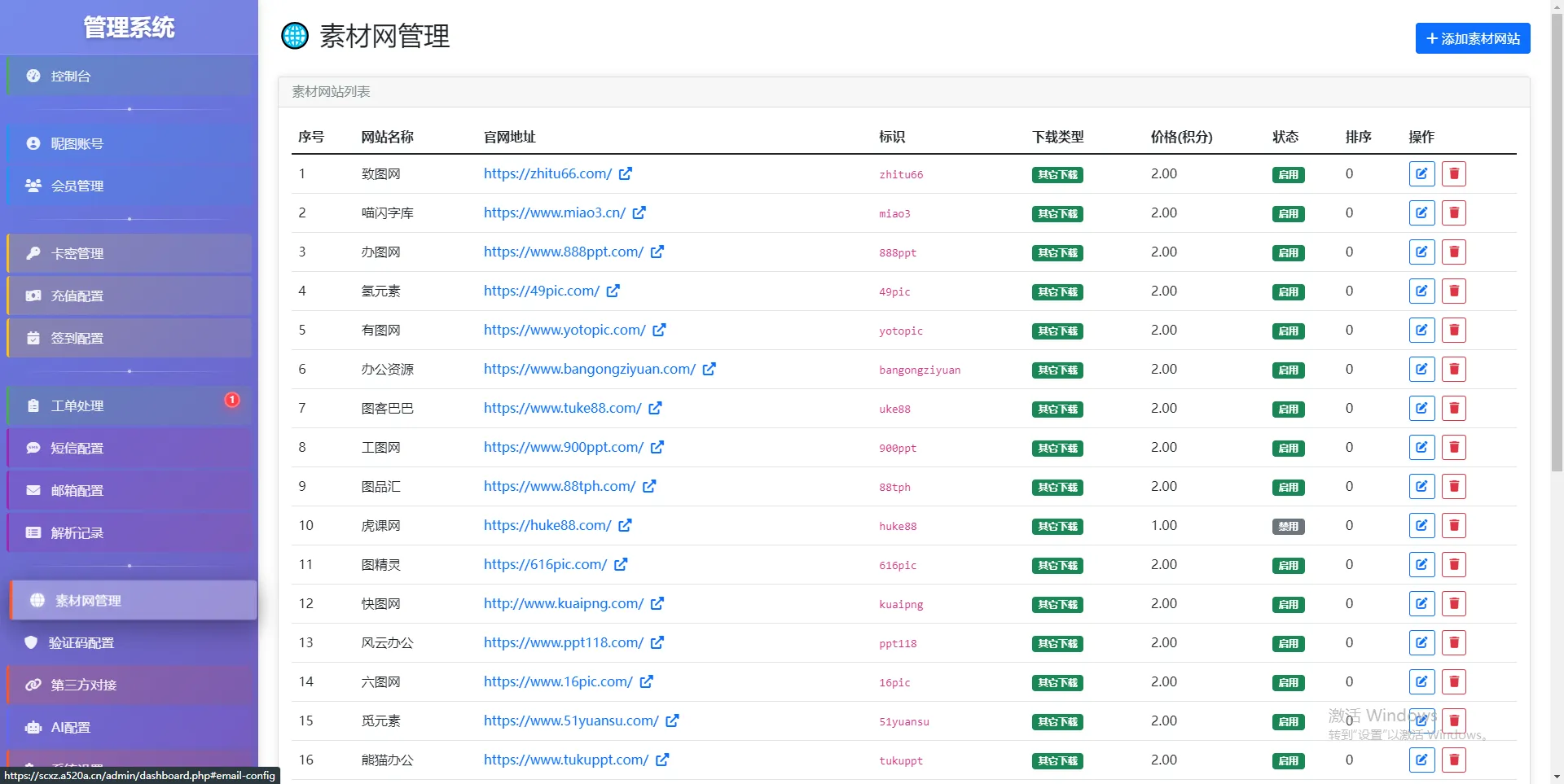 小熊猫素材下载解析下载站源码